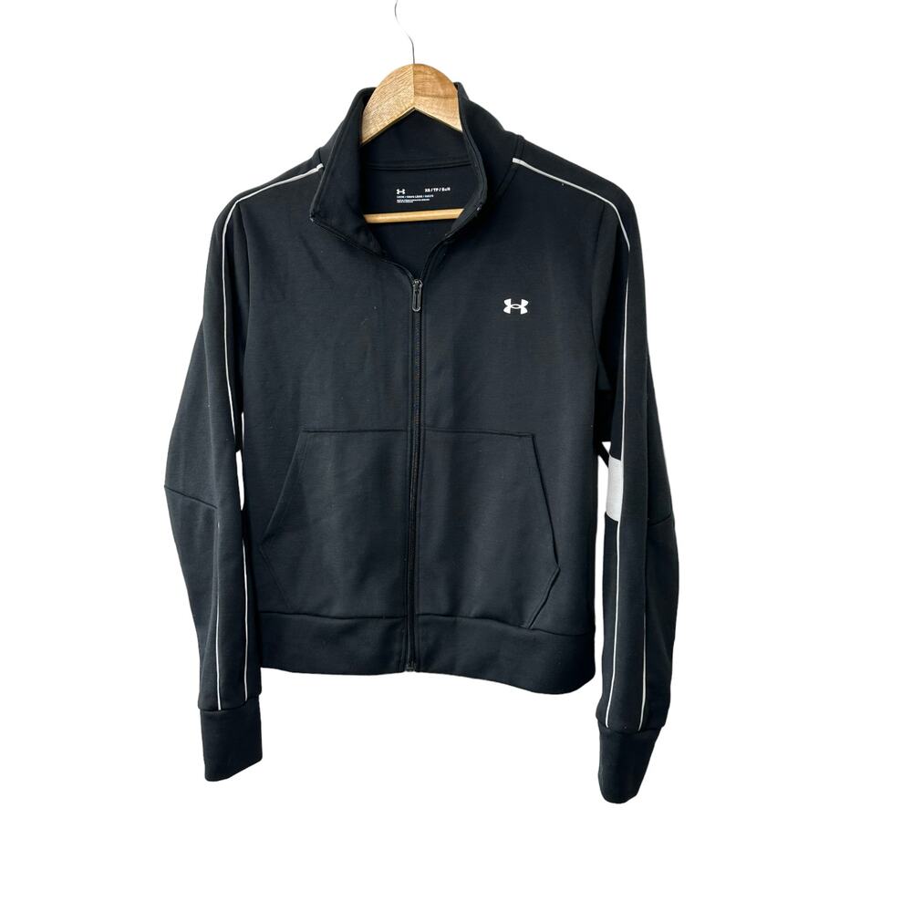 Under Armour Black & White Full Zip Loose Fit Long Sleeve Jacket Women's XS